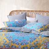 NNEDSZ Avila Blue Cotton Rich Percale Reversible Quilt Cover Set King