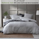 NNEDSZ Platinum Collection Balmoral Ash 100% Cotton Quilt Cover Set Queen