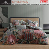 NNEDSZ Barrabar Ruby 250TC 100% Cotton Sateen Quilt Cover Set Queen