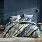 NNEDSZ Beach House Blue 250TC 100% Cotton Sateen Quilt Cover Set Queen