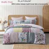 NNEDSZ Platinum Collection Bodhi Pink 100% Cotton Sateen Quilt Cover Set King
