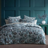 NNEDSZ Cape Conran Teal 250TC 100% Cotton Sateen Quilt Cover Set King