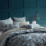 NNEDSZ Cape Conran Teal 250TC 100% Cotton Sateen Quilt Cover Set Queen