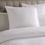 NNEDSZ Platinum Collection Caspian White Cotton Matelasse Quilt Cover Set Super King