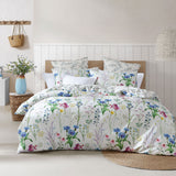 NNEDSZ Floriana Ivory 250TC 100% Cotton Sateen Quilt Cover Set King