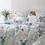 NNEDSZ Floriana Ivory 250TC 100% Cotton Sateen Quilt Cover Set Queen