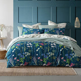 NNEDSZ Floriana Teal 250TC 100% Cotton Sateen Quilt Cover Set King