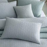 NNEDSZ Platinum Collection Frankie Sage Cotton Rich Waffle Quilt Cover Set Super King