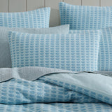 NNEDSZ Platinum Collection Frankie Turquoise Honeycomb Waffle Jacquard Quilt Cover Set King