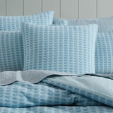 NNEDSZ Platinum Collection Frankie Turquoise Honeycomb Waffle Jacquard Quilt Cover Set Queen