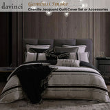 NNEDSZ Davinci Gambusi Smoke Chenille Quilt Cover Set Super King