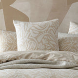 NNEDSZ Platinum Collection Haven Caramel Polyester Cotton Quilt Cover Set Queen