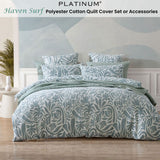 NNEDSZ Platinum Collection Haven Surf Polyester Cotton Quilt Cover Set Queen