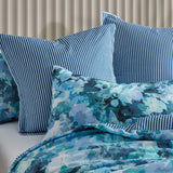 NNEDSZ Heather Blue Cotton-rich Percale Print Quilt Cover Set Super King
