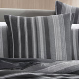 NNEDSZ Platinum Collection Hunter Charcoal 100% Cotton Seersucker Quilt Cover Set Queen