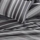 NNEDSZ Platinum Collection Hunter Charcoal 100% Cotton Seersucker Quilt Cover Set Super King