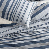 NNEDSZ Platinum Collection Hunter Indigo 100% Cotton Seersucker Quilt Cover Set Super King