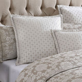NNEDSZ Davinci Imperial Stone Woven Jacquard Damask Quilt Cover Set King