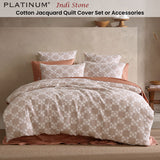 NNEDSZ Platinum Collection Indi Stone Cotton Jacquard Quilt Cover Set King