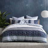 NNEDSZ Into the Blue 250TC 100% Cotton Sateen Quilt Cover Set Queen