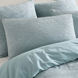 NNEDSZ Platinum Collection Kaia Sage Stonewashed Cotton Matelasse Quilt Cover Set Super King