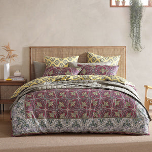 NNEDSZ 250TC Kanji Pink Cotton Sateen Quilt Cover Set King