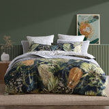 NNEDSZ Kiera Green 250TC 100% Cotton Sateen Quilt Cover Set Queen