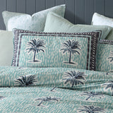 NNEDSZ Logan and Mason 250TC Kimba Teal Cotton Sateen Quilt Cover Set Super King