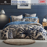NNEDSZ Kuranda Blue 250TC 100% Cotton Sateen Quilt Cover Set King