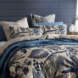 NNEDSZ Kuranda Blue 250TC 100% Cotton Sateen Quilt Cover Set King