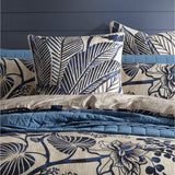 NNEDSZ Kuranda Blue 250TC 100% Cotton Sateen Quilt Cover Set Queen