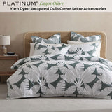 NNEDSZ Platinum Collection Lagos Olive Yarn Dyed Quilt Cover Set King