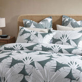 NNEDSZ Platinum Collection Lagos Olive Yarn Dyed Quilt Cover Set Queen