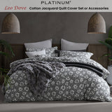NNEDSZ Platinum Collection Leo Dove Cotton Quilt Cover Set Super King