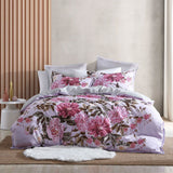 NNEDSZ Maeve Lilac Cotton-rich Percale Print Quilt Cover Set Queen
