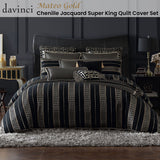 NNEDSZ Davinci Mateo Gold Yarn-dyed Chenille Quilt Cover Set Super King
