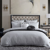 NNEDSZ Davinci Orion Silver Woven Quilt Cover Set Super King