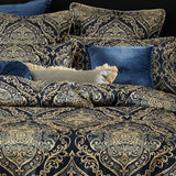 NNEDSZ Davinci Peron Night Crushed Velvet Applique Quilt Cover Set Super King