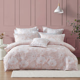 NNEDSZ Platinum Collection Poppi Rose Cotton Polyester Jacquard Quilt Cover Set King