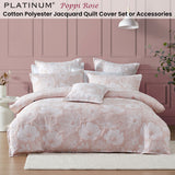 NNEDSZ Platinum Collection Poppi Rose Cotton Polyester Jacquard Quilt Cover Set Super King
