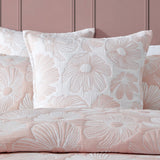 NNEDSZ Platinum Collection Poppi Rose Cotton Polyester Jacquard Quilt Cover Set Super King