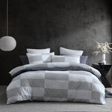 NNEDSZ Platinum Collection Region Grey Polyester Cotton Quilt Cover Set Queen