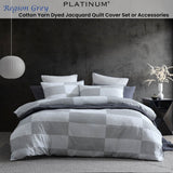 NNEDSZ Platinum Collection Region Grey Polyester Cotton Quilt Cover Set Queen