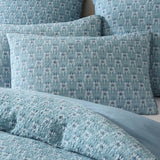 NNEDSZ Platinum Collection Santa Fe Teal Cotton Jacquard Quilt Cover Set Queen