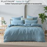 NNEDSZ Platinum Collection Santa Fe Teal Cotton Jacquard Quilt Cover Set Super King