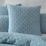 NNEDSZ Platinum Collection Santa Fe Teal Cotton Jacquard Quilt Cover Set Super King