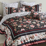 NNEDSZ 250TC Shanghai Nights Black Cotton Sateen Quilt Cover Set Super King