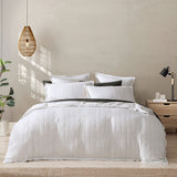NNEDSZ Platinum Collection Sierra White Cotton Matelasse Quilt Cover Set King