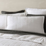 NNEDSZ Platinum Collection Sierra White Cotton Matelasse Quilt Cover Set Super King