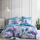 NNEDSZ Teagan Lilac Cotton-rich Percale Print Quilt Cover Set Super King